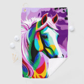 Serviette De Golf Pony coloré (En situation)