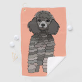 Serviette De Golf Poodle Dog Pet (En situation)