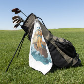 Serviette De Golf Poodle Pirate � Drôle de chien de mer (Vert)