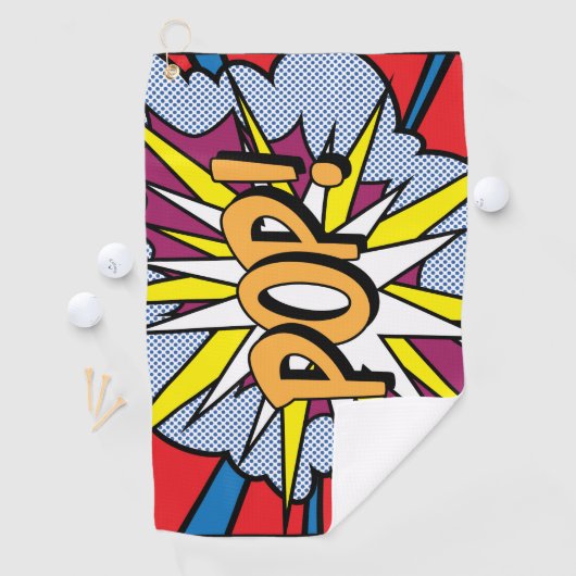 Serviette De Golf Pop Art Golf Towne (En situation)