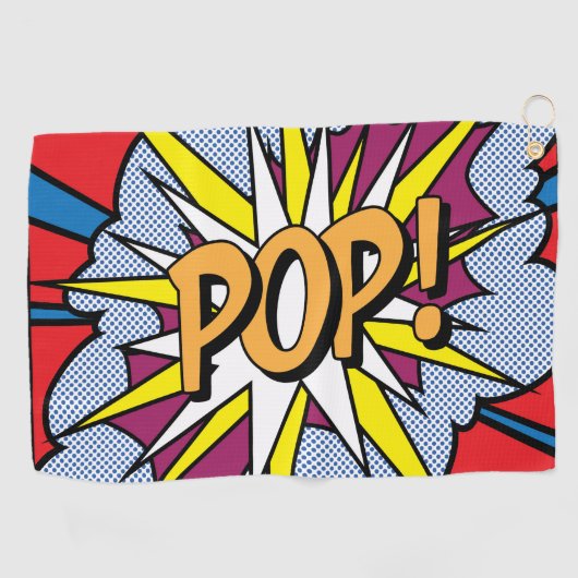 Serviette De Golf Pop Art Golf Towne (Horizontal)