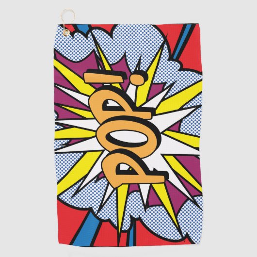 Serviette De Golf Pop Art Golf Towne (Devant)