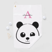 Serviette De Golf Porte-panda coutume Monogramme (En situation)