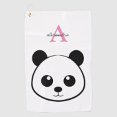 Serviette De Golf Porte-panda coutume Monogramme (Devant)