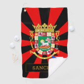 Serviette De Golf Porto Rico Golf & drapeau portoricain / Patriotes (En situation)