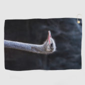 Serviette De Golf portrait d'autruche (Horizontal)