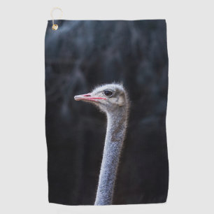 Serviette De Golf portrait d'autruche