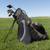 Serviette De Golf portrait d'autruche (Vert)