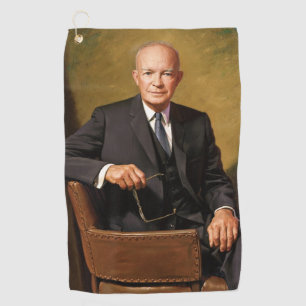 Serviette De Golf Portrait de Dwight Eisenhower Président Maison Bla