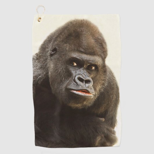 Serviette De Golf Portrait de gorille de Silverback (Devant)