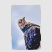 Serviette De Golf Portrait de Pigeon (Devant)