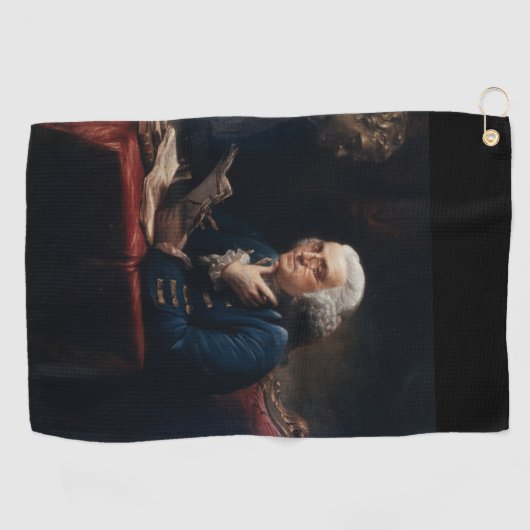 Serviette De Golf Portrait de pouce, Benjamin Franklin Père fondateu (Horizontal)