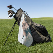 Serviette De Golf Portrait de vache Highland (Vert)