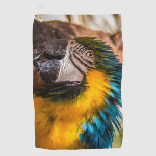 Serviette De Golf Portrait en macao bleu et jaune
