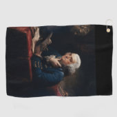 Serviette De Golf Portrait en miniature, Benjamin Franklin Père fond (Horizontal)