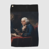 Serviette De Golf Portrait en miniature, Benjamin Franklin Père fond (Devant)