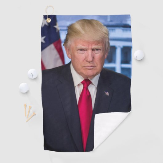Serviette De Golf Portrait officiel de Donald Trump (En situation)