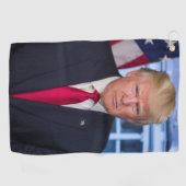 Serviette De Golf Portrait officiel de Donald Trump (Horizontal)