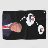Serviette De Golf Portrait 🇺 président de Trump 🇸 😁 souriant (Horizontal)