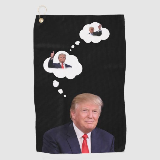 Serviette De Golf Portrait 🇺 président de Trump 🇸 😁 souriant (Devant)