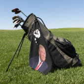Serviette De Golf Portrait 🇺 président de Trump 🇸 😁 souriant (Vert)