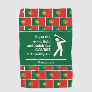Serviette De Golf PorTUGAL Vert Personnalisé Christian