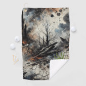 Serviette de golf post-apocalyptique (En situation)