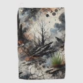 Serviette de golf post-apocalyptique (Devant)