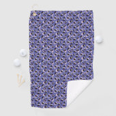Serviette De Golf Poster de animal Abstrait pourpre (En situation)