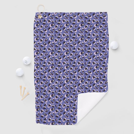 Serviette De Golf Poster de animal Abstrait pourpre (En situation)