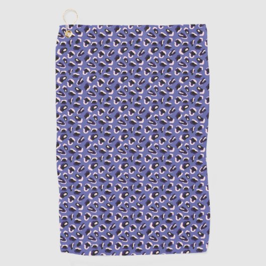 Serviette De Golf Poster de animal Abstrait pourpre (Devant)