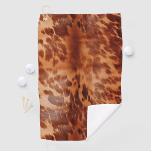 Serviette De Golf Poster de animal Brown de vache