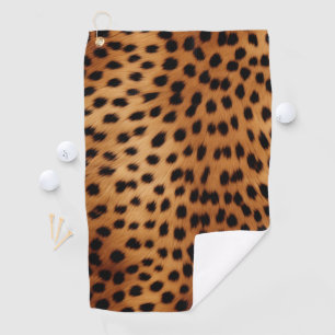 Serviette De Golf Poster de animal Cheetah Brown et noir