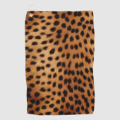 Serviette De Golf Poster de animal Cheetah Brown et noir (Devant)