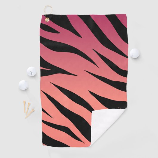 Serviette De Golf Poster de animal rose (En situation)