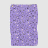 Serviette De Golf Potions de sorcière Motif d'alchimie violette (Devant)