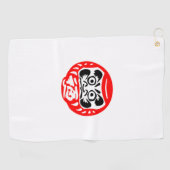 Serviette De Golf Poupée Daruma (Horizontal)