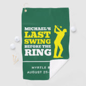 Serviette de golf pour Bachelor Last Swing Before  (En situation)
