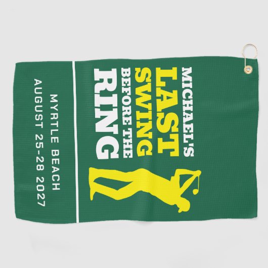 Serviette de golf pour Bachelor Last Swing Before  (Horizontal)