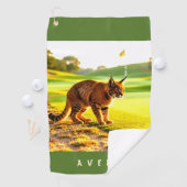 Serviette de golf pour chat (En situation)