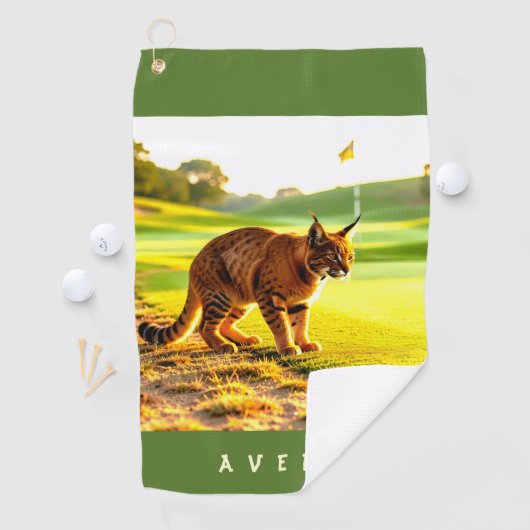 Serviette de golf pour chat (En situation)