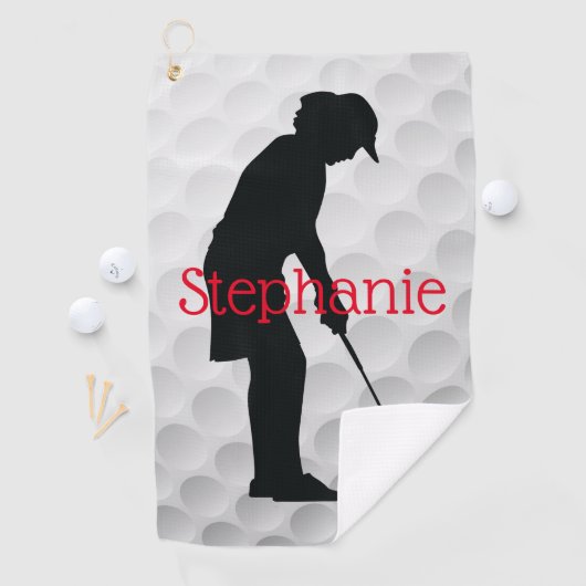 Serviette de golf pour femme (En situation)