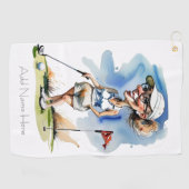Serviette de golf pour femme personnalisée (Horizontal)