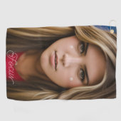 Serviette de golf pour jolie fille (Horizontal)