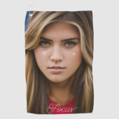 Serviette de golf pour jolie fille (Devant)