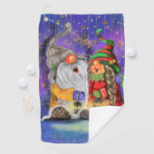 Serviette de golf pour nains de Noël (En situation)