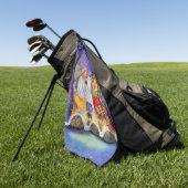 Serviette de golf pour nains de Noël (Vert)