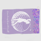 Serviette de golf pour Parties scintillant femme p (Horizontal)