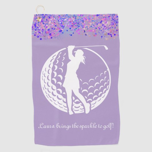 Serviette de golf pour Parties scintillant femme p (Devant)
