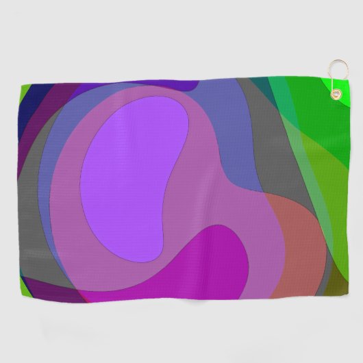 Serviette De Golf Pourpre Et Vert 403 (Horizontal)